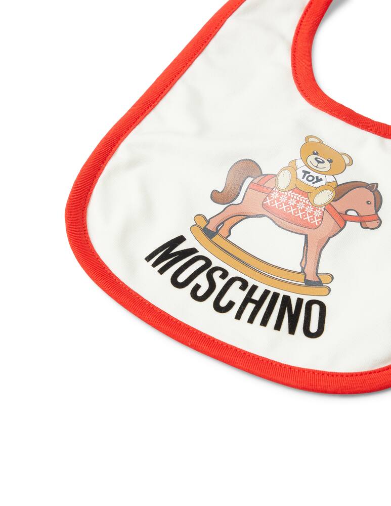 rinascente Moschino Baby set con tutina e bavaglino