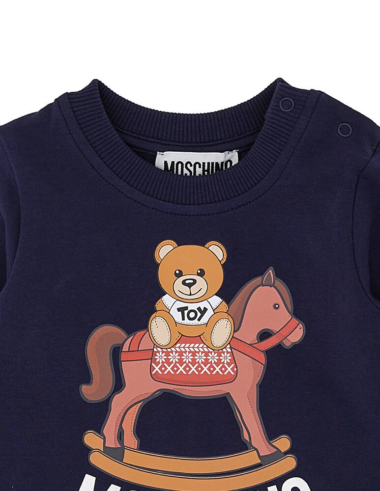 rinascente Moschino Maglietta girocollo manica lunga in cotone