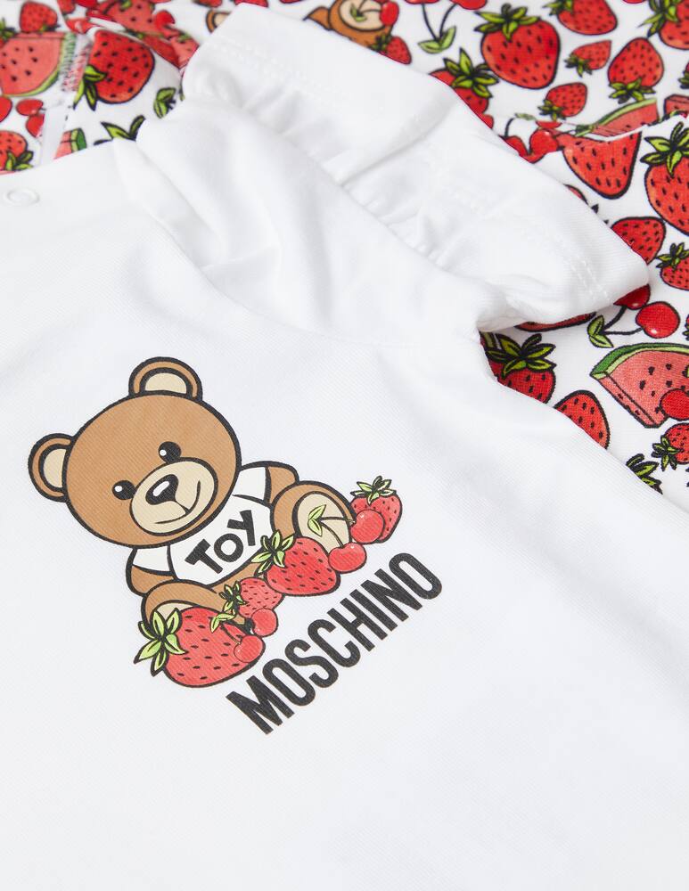 rinascente Moschino Set completo maglietta e leggings - Bianco