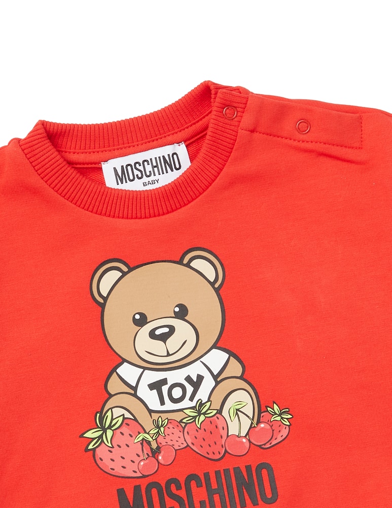 Moschino Felpa girocollo in cotone - Rosso - immagine 2 Moschino Felpa girocollo in cotone - Rosso - immagine 2