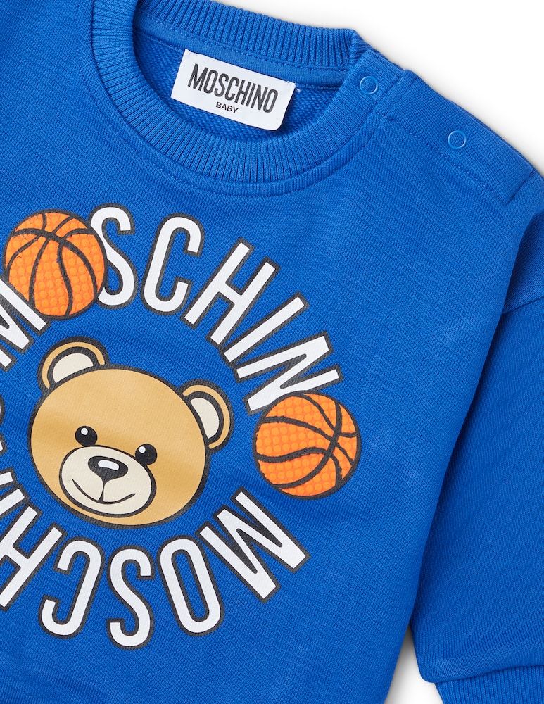 rinascente Moschino Felpa girocollo in cotone - Blu