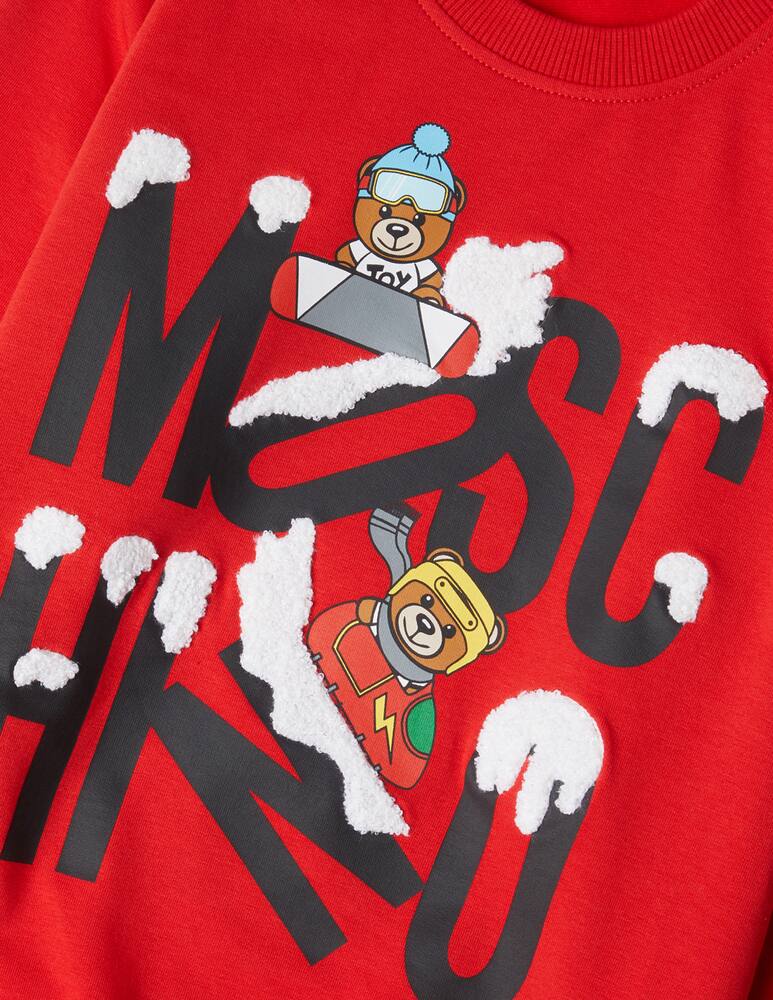 rinascente Moschino Felpa girocollo in cotone - Rosso