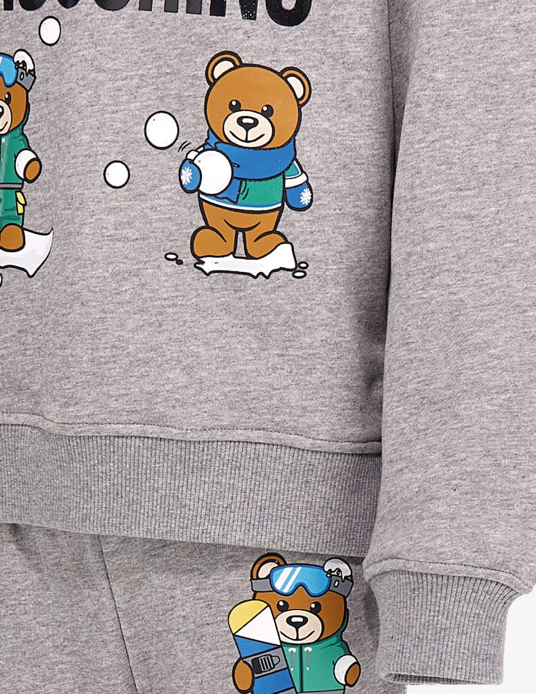 rinascente Moschino Set felpa e pantalone in cotone - Grigio