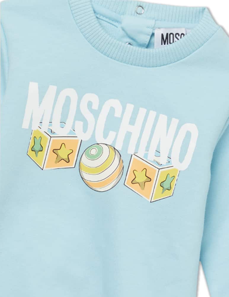 rinascente Moschino Onesie set with bib and hat