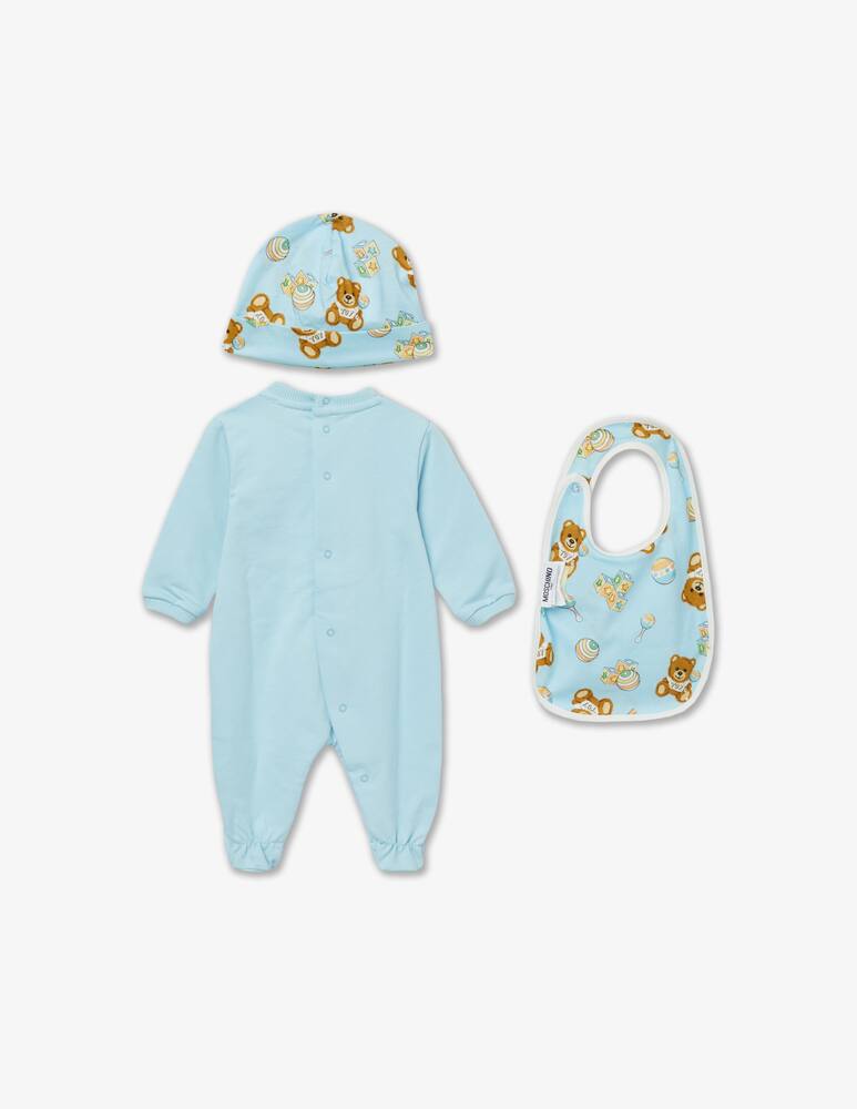 rinascente Moschino Onesie set with bib and hat