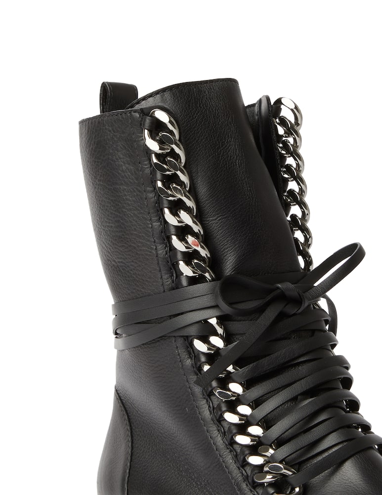 rinascente Casadei City rock leather combat booties