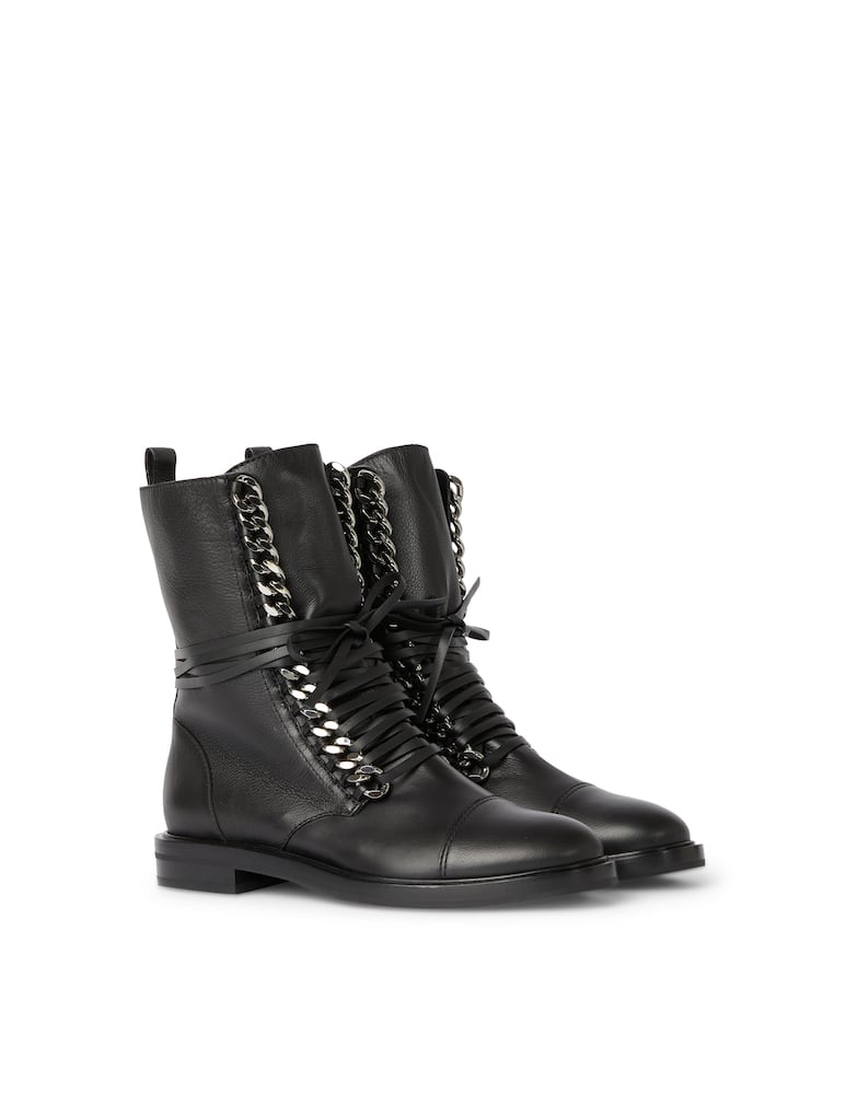 rinascente Casadei City rock leather combat booties