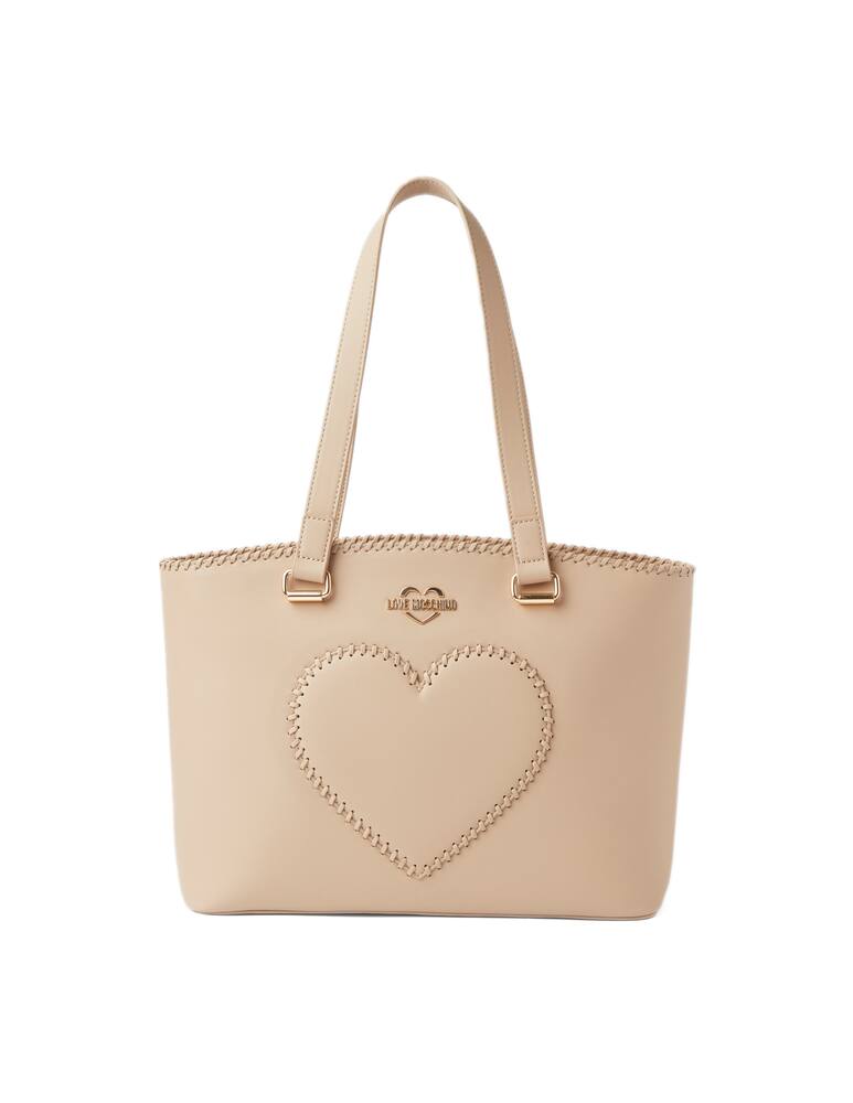 rinascente Love Moschino Borsa a spalla cuore allacciato - beige