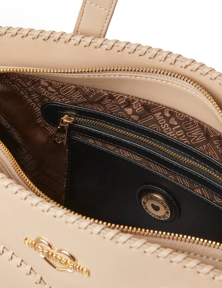 rinascente Love Moschino Borsa a spalla cuore allacciato - beige