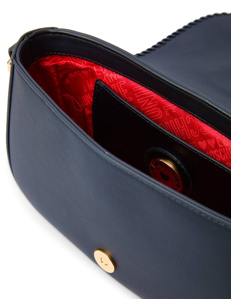 rinascente Love Moschino Crossbody bag with laced heart - black