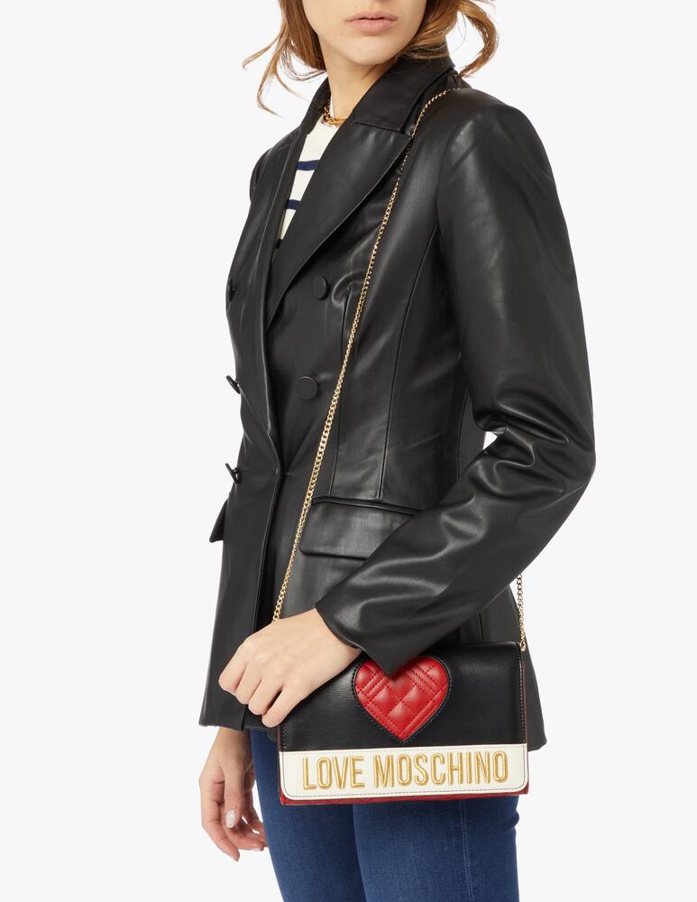 rinascente Love Moschino Crossbody evening bag Heart - black