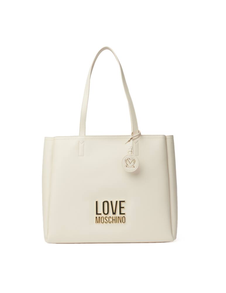 rinascente Love Moschino Borsa a spalla Lettering - bianco