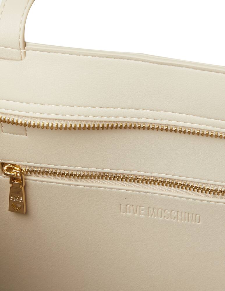 rinascente Love Moschino Borsa a spalla Lettering - bianco