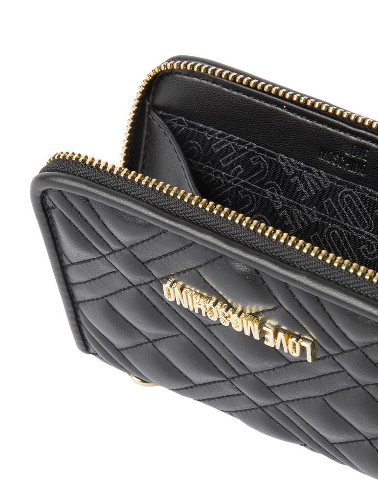 rinascente Love Moschino Bag Charm quilted - black