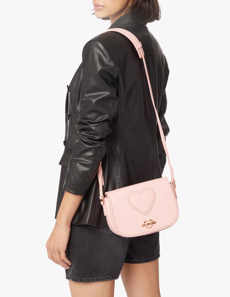 rinascente Love Moschino Borsa a tracolla con cuore allacciato - rosa