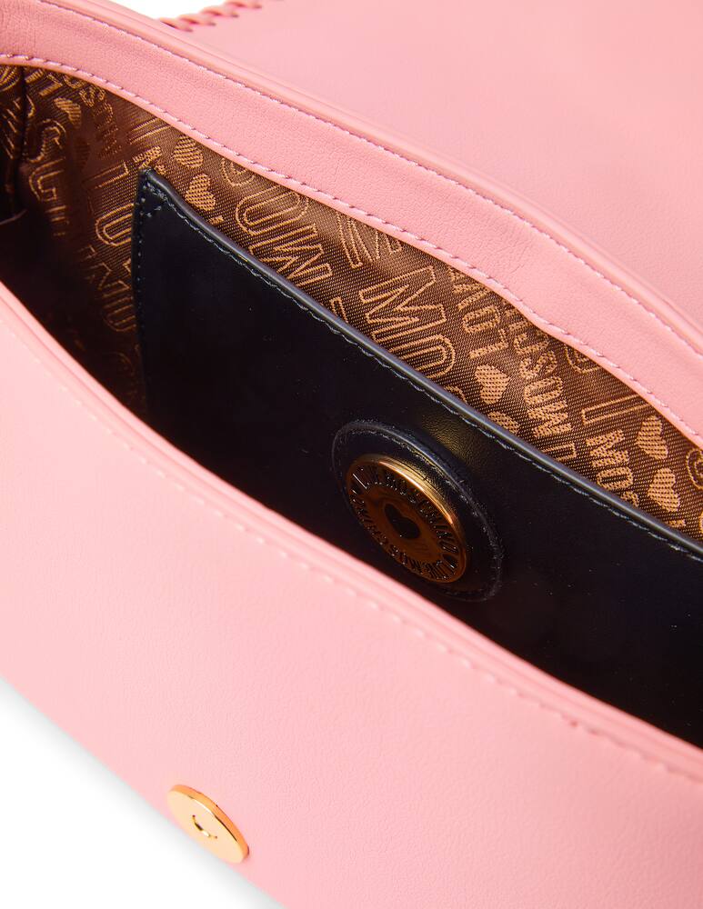 rinascente Love Moschino Borsa a tracolla con cuore allacciato - rosa