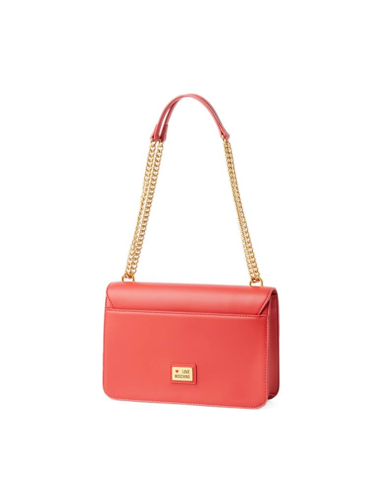 rinascente Love Moschino Heartbit crossbody bag with chain - red