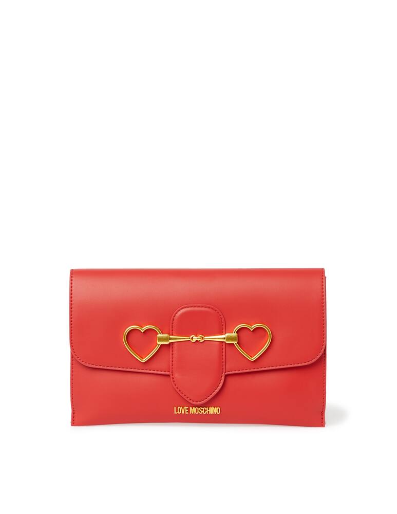 rinascente Love Moschino Borsa a tracolla con catena Heartbit - rosso