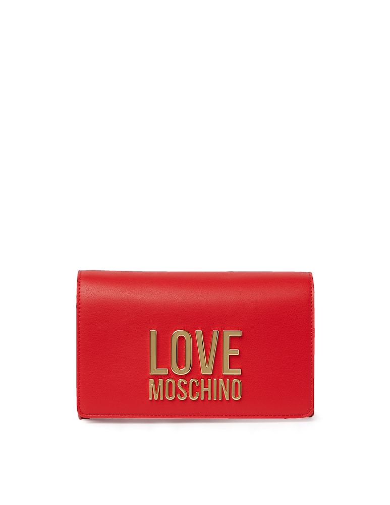 rinascente Love Moschino Crossbody evening bag with lettering - red