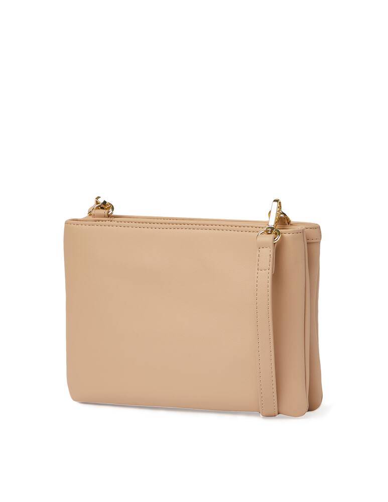 rinascente Love Moschino Heart crossbody bag with chain - beige