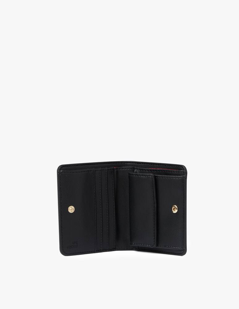 rinascente Love Moschino Portafoglio S con bottoni e scritta - nero