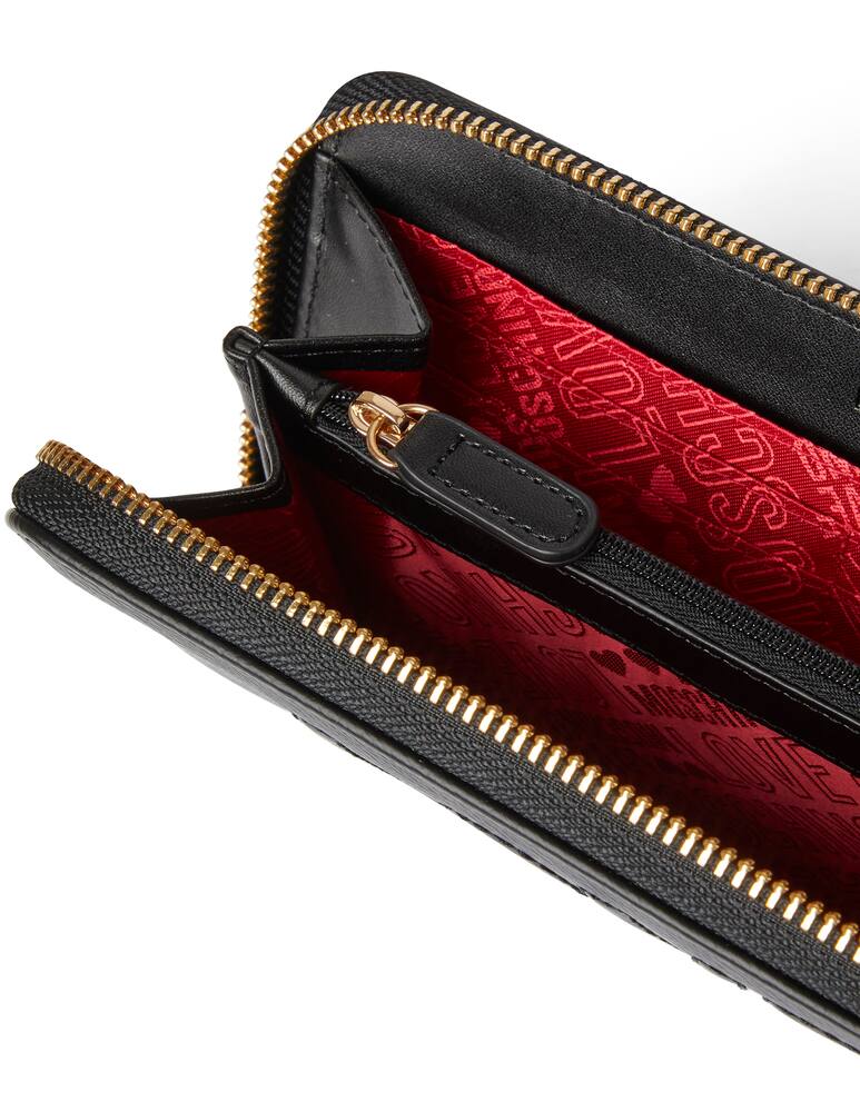 rinascente Love Moschino Billboard zip around wallet - black
