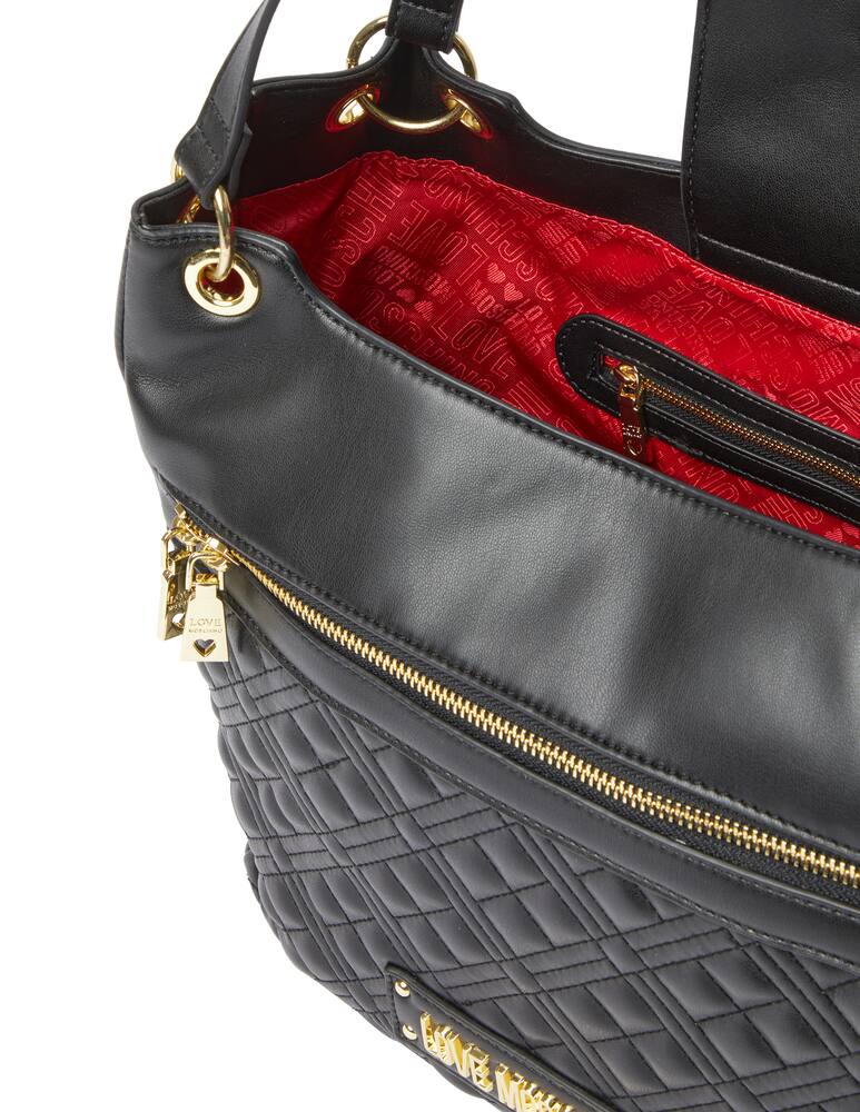 rinascente Love Moschino Quilted shoulder bag - black