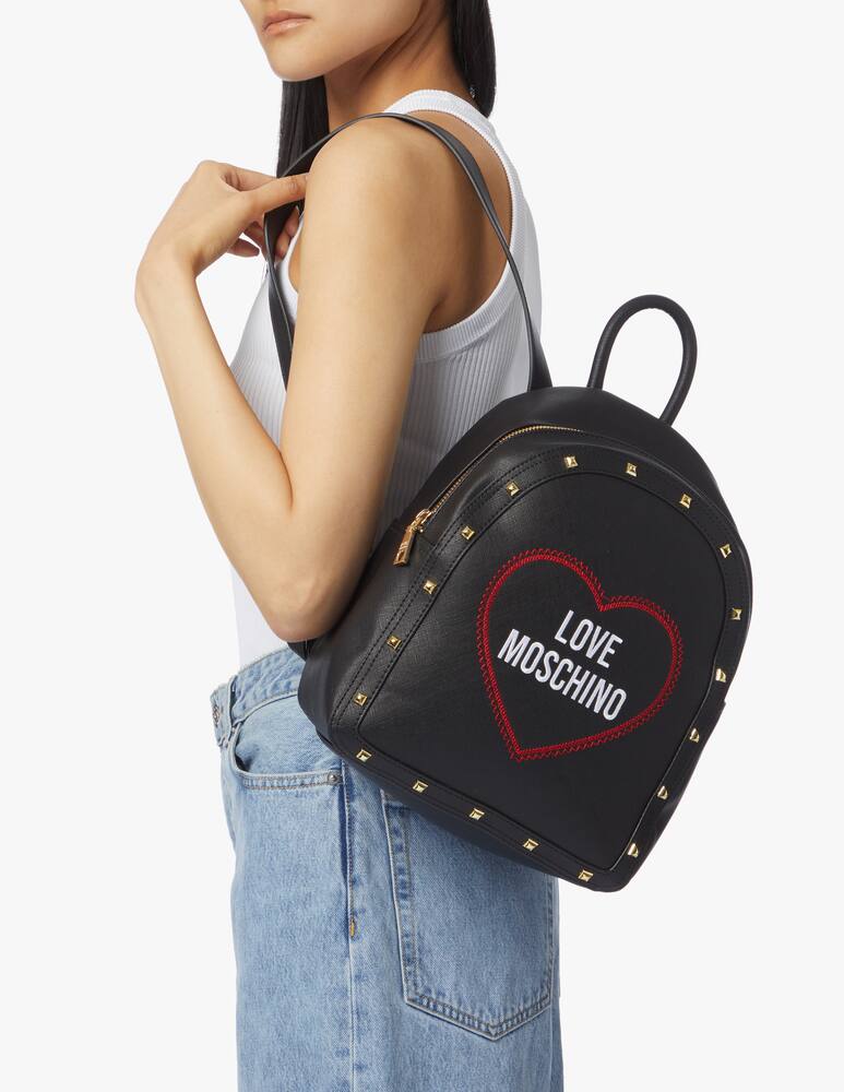 rinascente Love Moschino Love Heart backpack - black