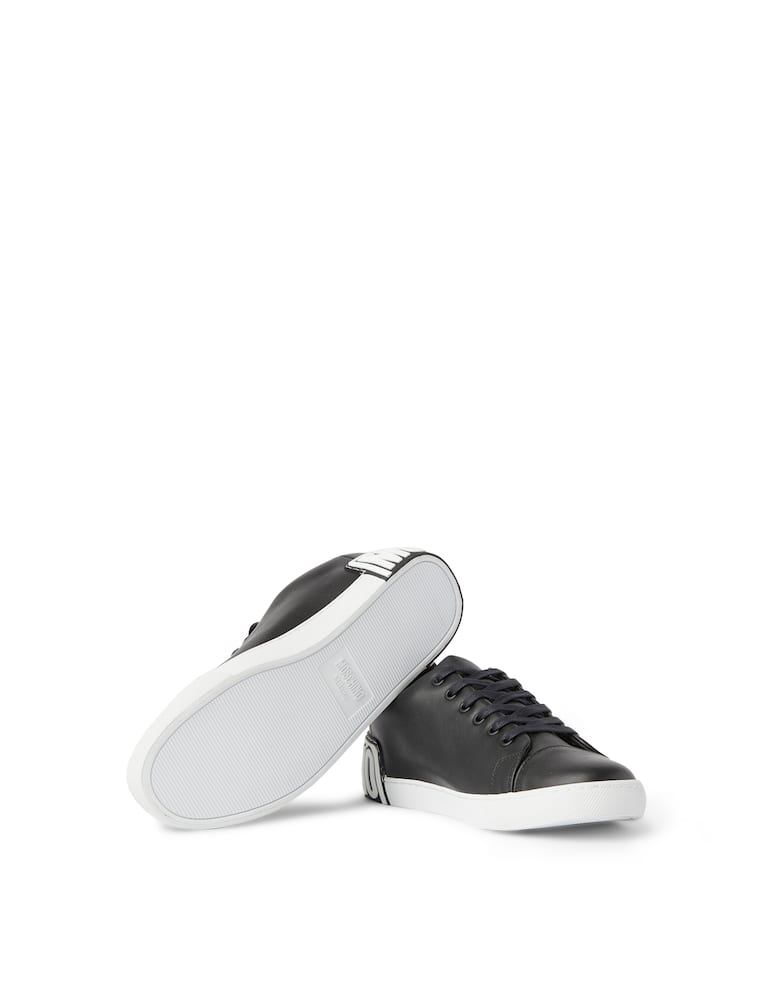 rinascente Moschino F cass big logo back sole sneakers - black