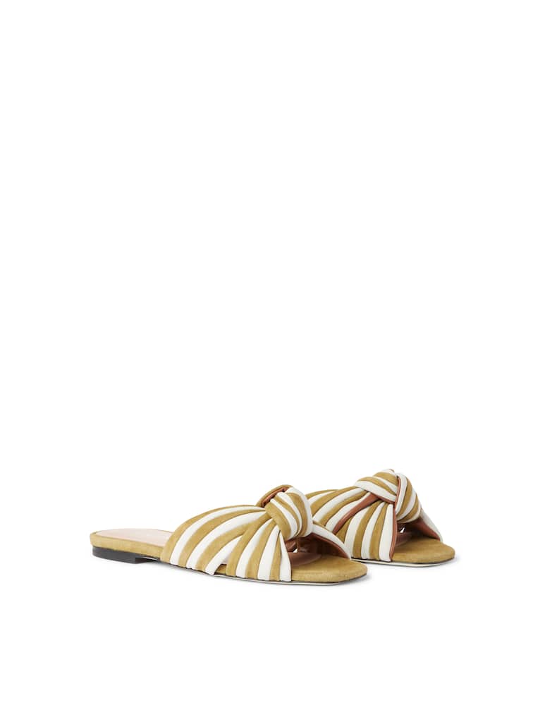 rinascente Pollini Leather slides - green