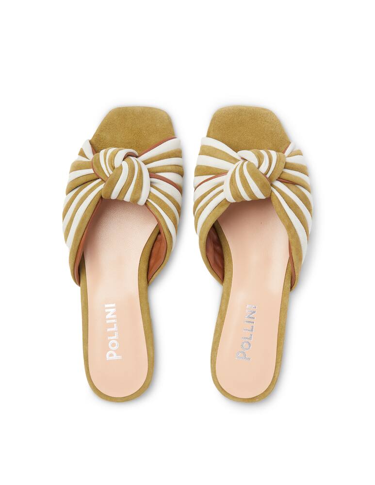 rinascente Pollini Leather slides - green