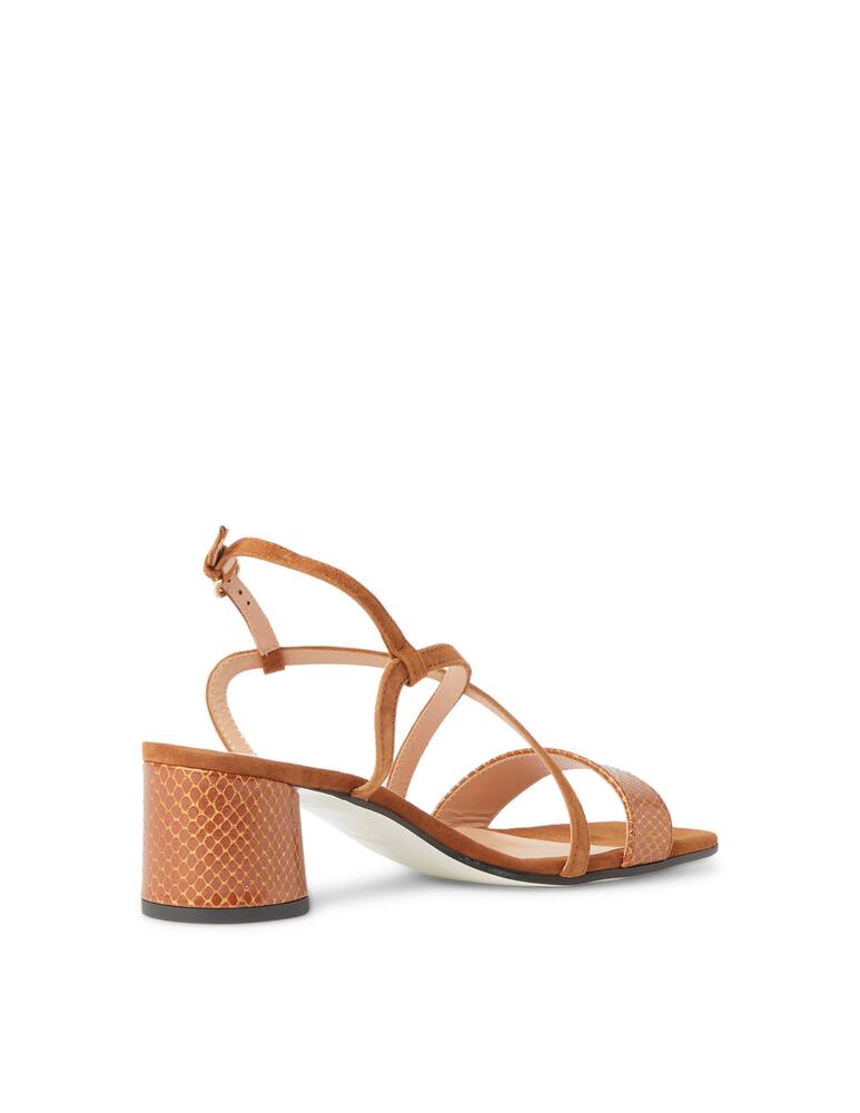 rinascente Pollini Sandals with printed heel - brown