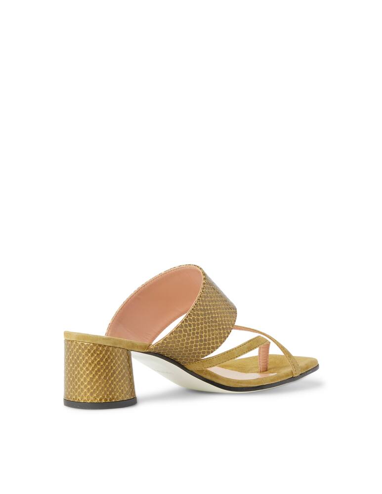 rinascente Pollini Sandali infradito con tacco stampato - oro