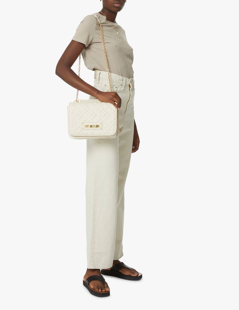 rinascente Love Moschino Borsa a tracolla trapuntata M - bianco