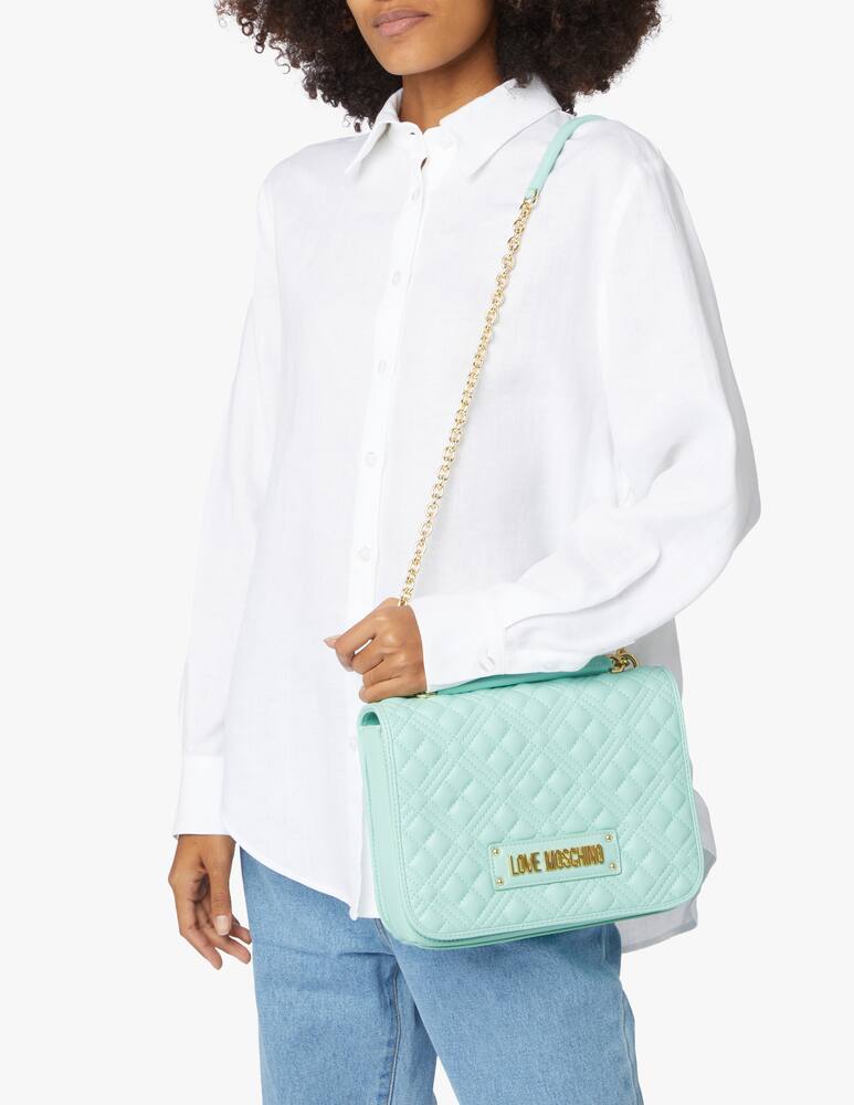 rinascente Love Moschino Quilted crossbody bag M - green