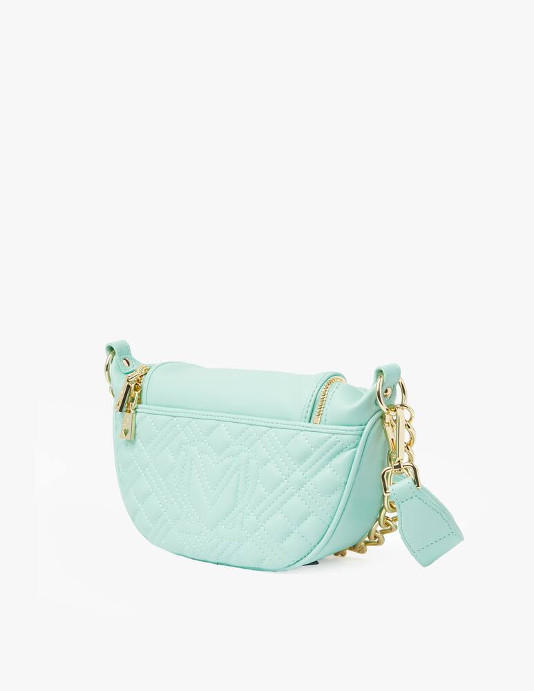 Love Moschino Quilted shoulder halfmoon bag - green - picture 3