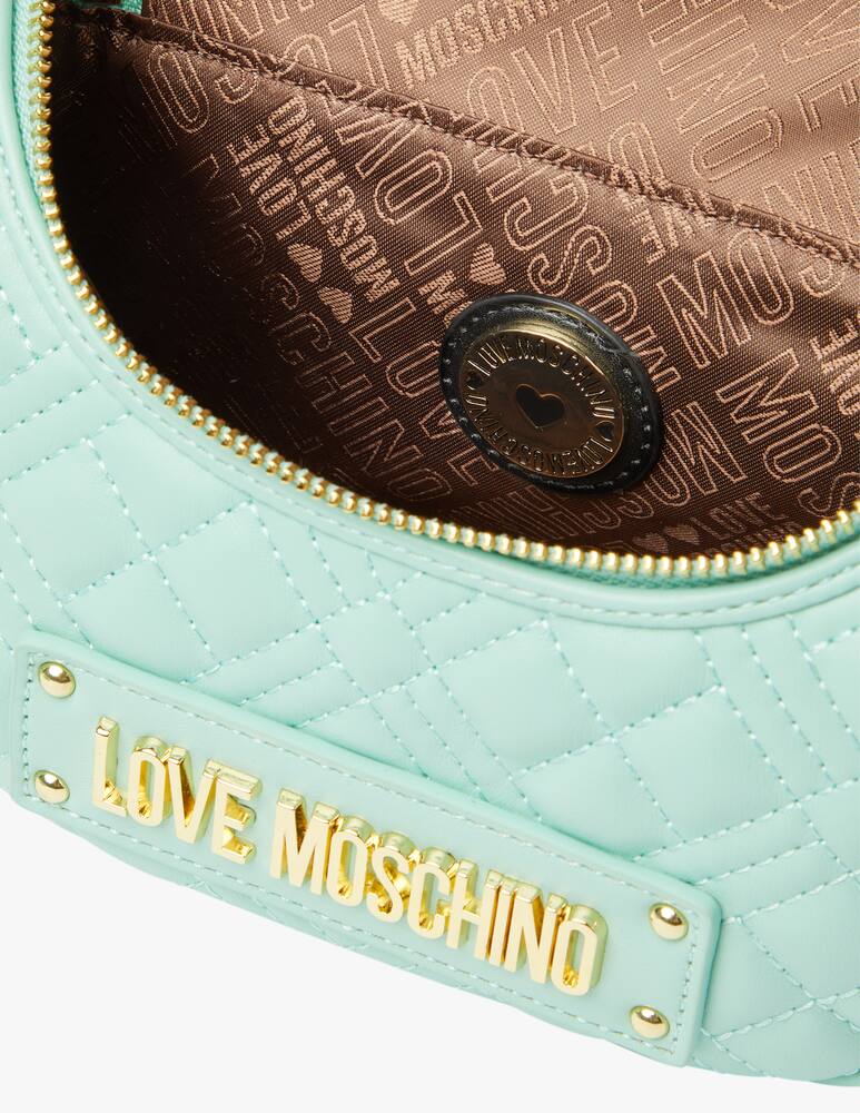 Love Moschino Quilted shoulder halfmoon bag - green - picture 4