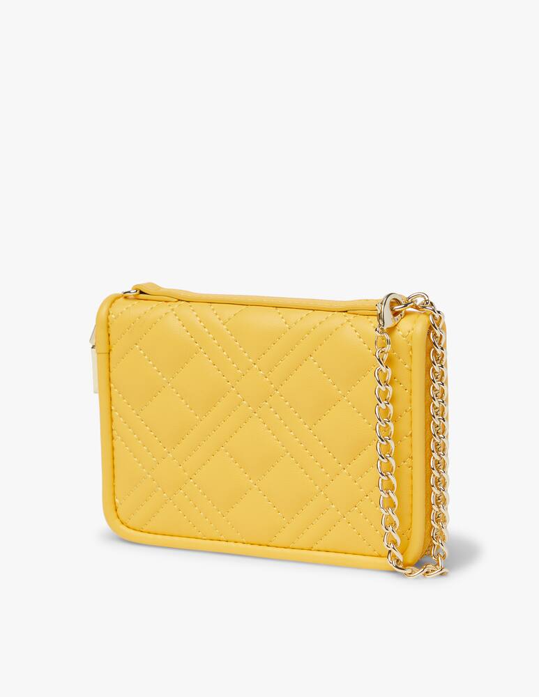 rinascente Love Moschino Bag Charm quilted wallet - yellow