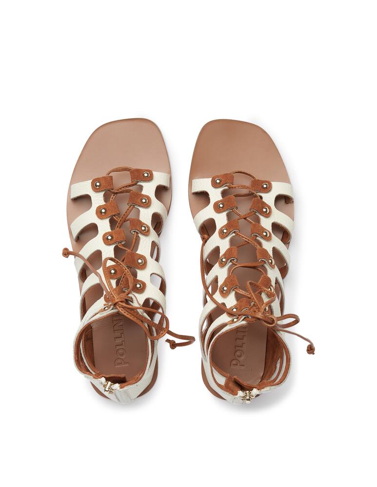 rinascente Pollini Sandali bassi con lacci - bianco