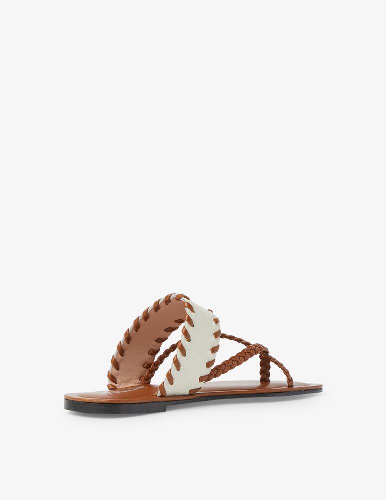 rinascente Pollini Leather flipflops - white