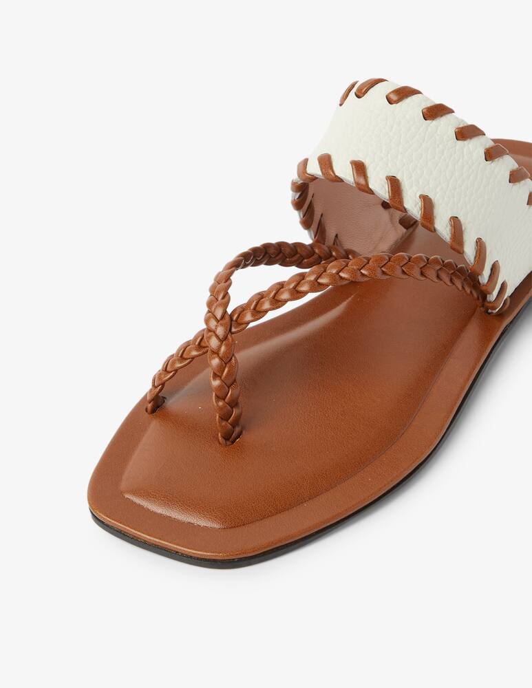 rinascente Pollini Leather flipflops - white