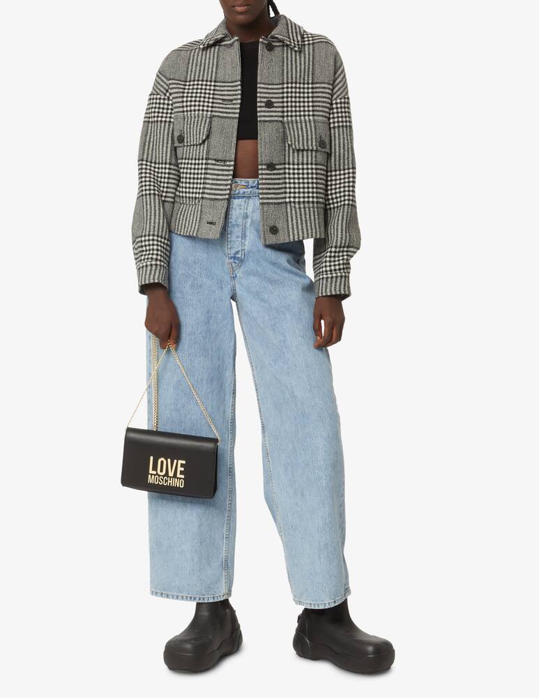 rinascente Love Moschino Crossbody bag bonded lettering - Black