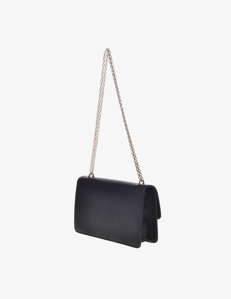 rinascente Love Moschino Heart bag flap with chain - Black