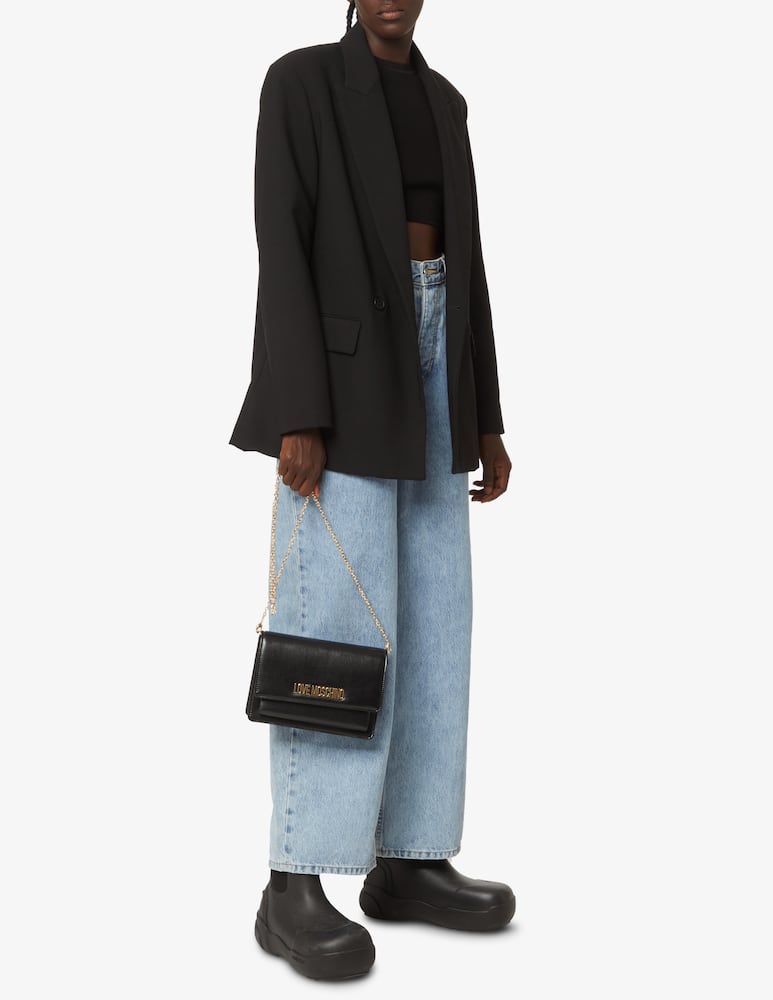 rinascente Love Moschino Evening crossbody flap bag - Black