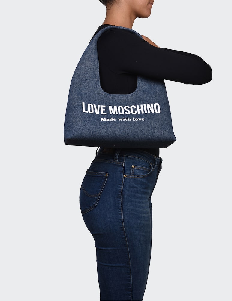 rinascente Love Moschino Borsa a spalla in denim Love 