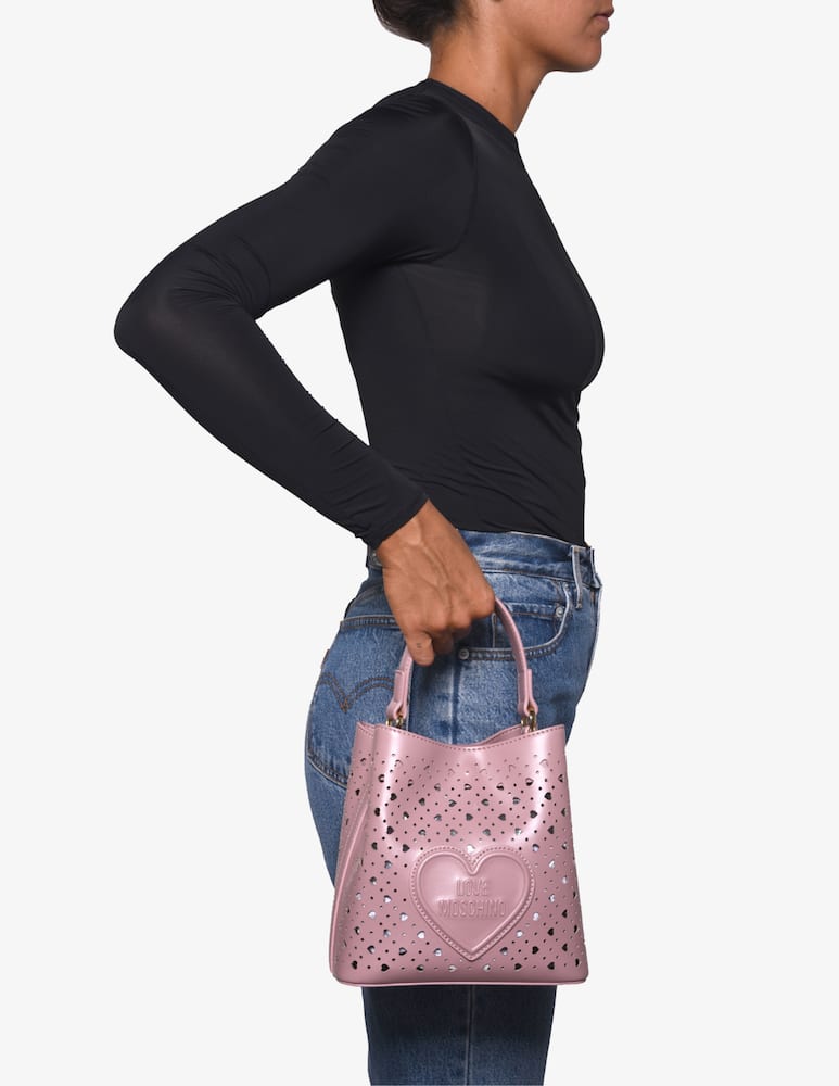 rinascente Love Moschino Borsa a secchiello traforata