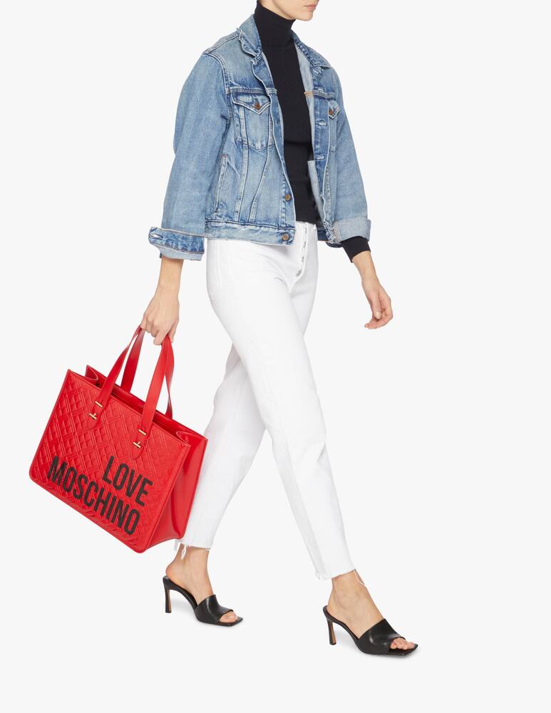 rinascente Love Moschino Borsa shopper trapuntata con logo