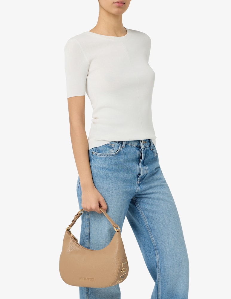 rinascente Love Moschino Giant faux leather hobo shopper