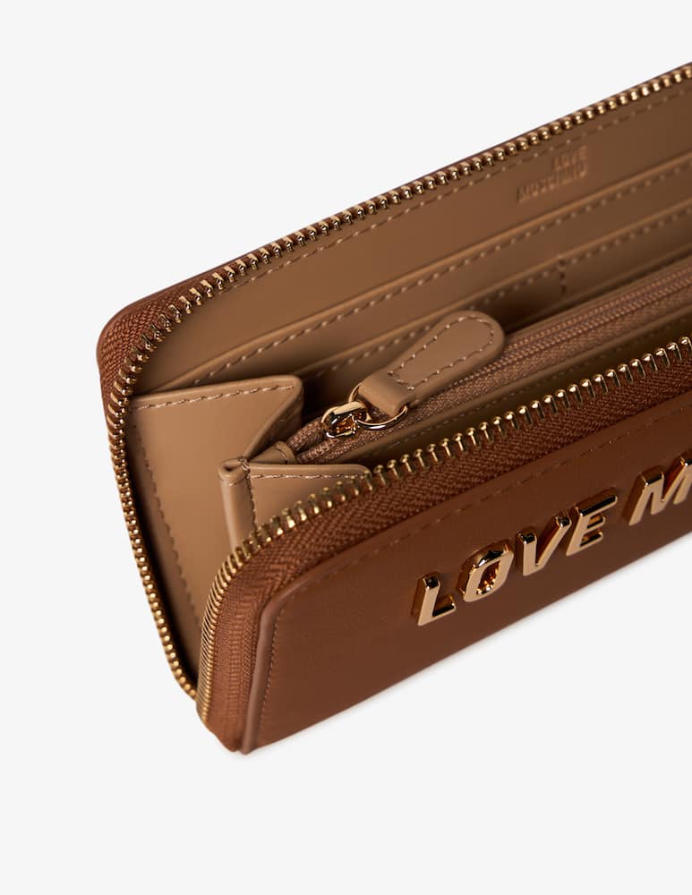 rinascente Love Moschino Ziparound logo wallet