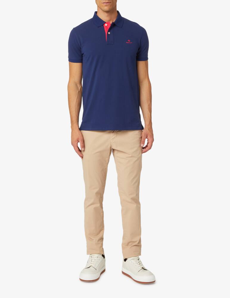 rinascente Gant Contrasting undercollar piquet regular polo - multi